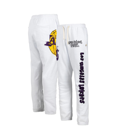 AFTER SCHOOL SPECIAL MEN'S WHITE LOS ANGELES LAKERS SWEATPANTS 