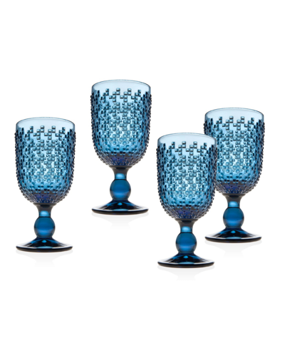Shop Godinger Alba Goblets In Blue