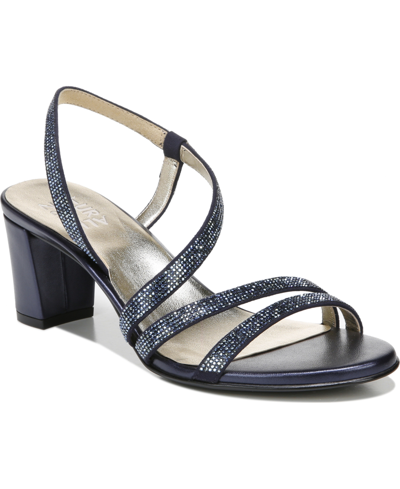 Shop Naturalizer Vanessa Strappy Dress Sandals In French Navy Fabric