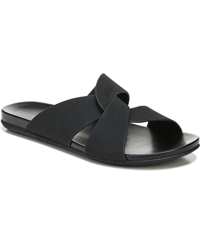 Shop Naturalizer Gen N-flight Slide Sandals Women's Shoes In Black Faux Leather