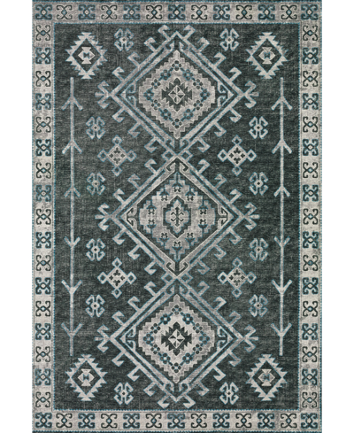 D Style Brisbane Washable Br2 8' X 10' Area Rug In Midnight
