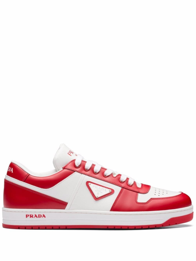Shop Prada Sneakers In Red