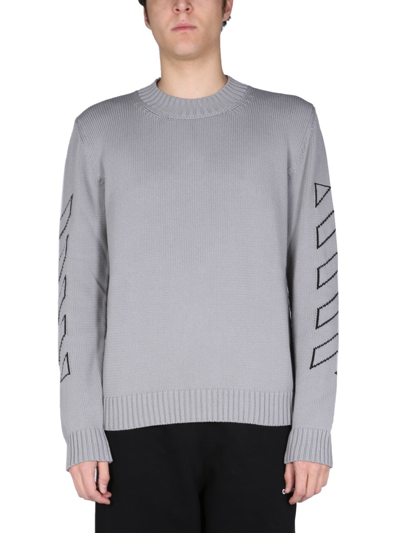Shop Off-white "arrow" Sweater In Grey
