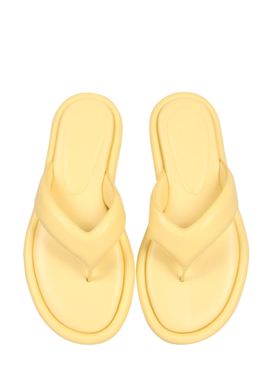 Shop Gia Borghini Gia 5 Puffy Flat Sandals In Yellow