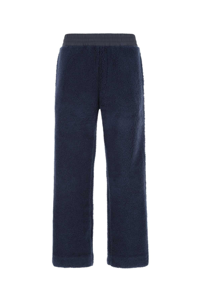 Shop Fendi Straight Leg High Waist Track Pants In Blue