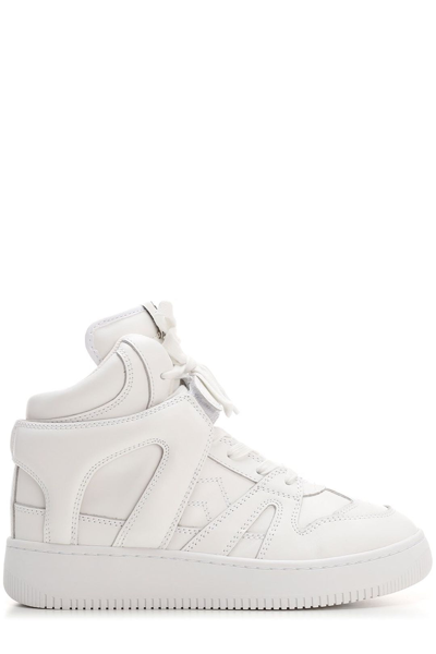 Shop Isabel Marant Brooklee Logo Patch High Top Sneakers In White