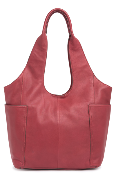 Shop Lucky Brand Patti Leather Tote Bag In Burnt Henna