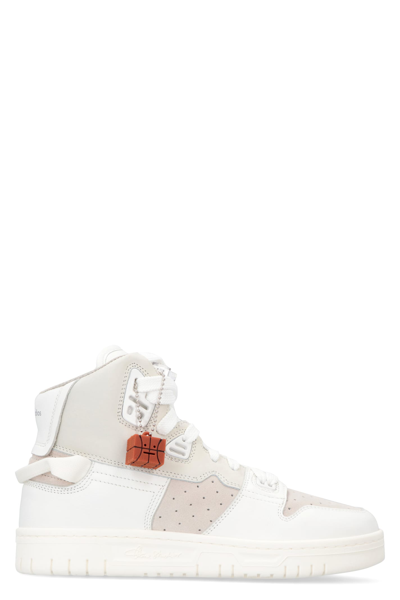 Shop Acne Studios Leather High-top Sneakers In White