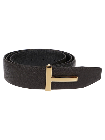 Shop Tom Ford Reversible Belt In Brown/black