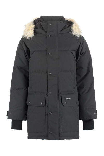 Shop Canada Goose Rossclair Hooded Parka In Black