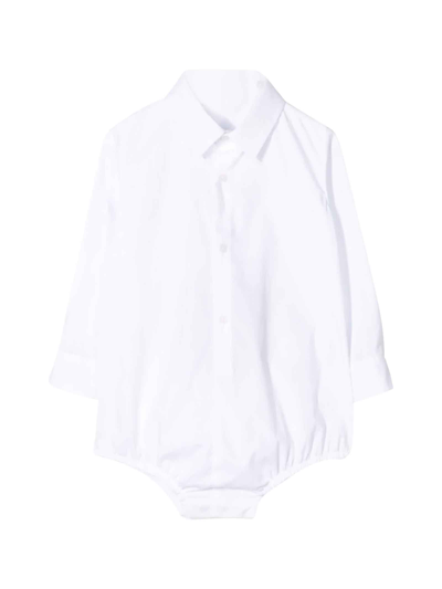 Shop Dolce & Gabbana White Bodysuit Dolce&gabbana Kids In Bianco