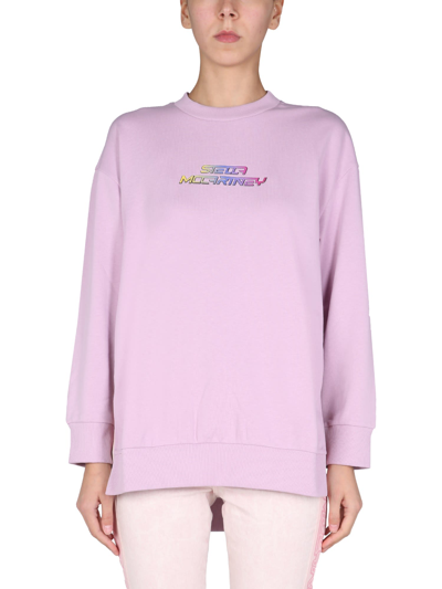 Shop Stella Mccartney Sweatshirt With 3d Logo In Lilla