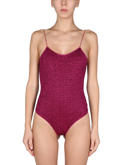 Shop Oseree One Piece Lumiere Maillot Swimsuit In Fucsia