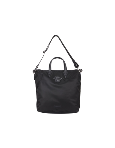 Shop Versace The Medusa Shopping Bag In Black
