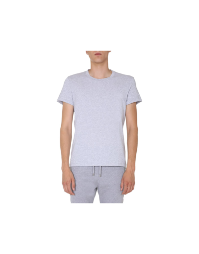 Shop Balmain Crew Neck T-shirt In Gray