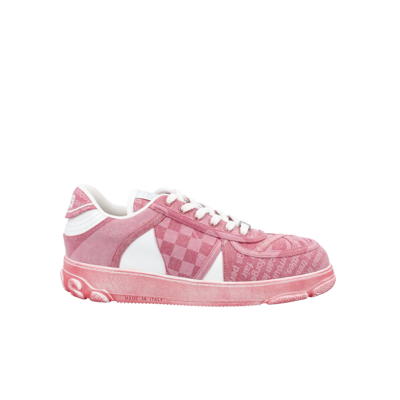 Shop Gcds Denim Sneakers In Pink