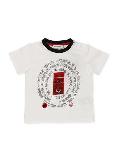 Shop Dolce & Gabbana Cotton T-shirt In D & G Baby Leo F.b.ott