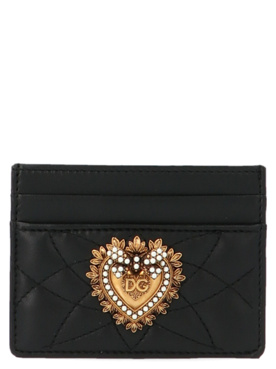 Shop Dolce & Gabbana Devotion Cardholder In Black