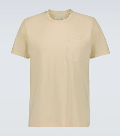 Shop Les Tien Classic Cotton Pocket T-shirt In Ivory