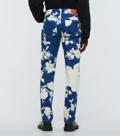 Shop Erdem Oliver Floral Slim Jeans In Blue