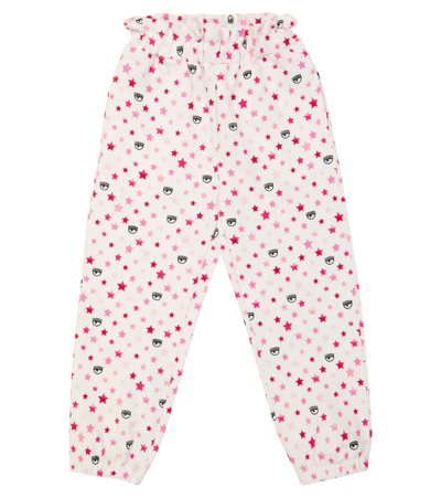 Shop Monnalisa X Chiara Ferragni Baby Printed Sweatpants In Allover Rainbow