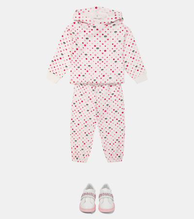 Shop Monnalisa X Chiara Ferragni Baby Printed Sweatpants In Allover Rainbow