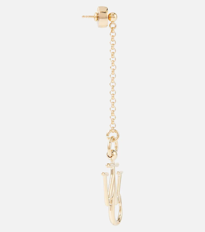 Shop Jw Anderson Anchor Earrings In Gold/silver Tone