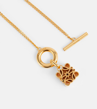 Shop Loewe Anagram 24kt Gold-plated Sterling Silver Necklace