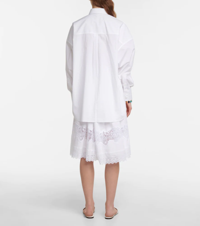 Shop Dolce & Gabbana Cotton Poplin Shirt In Bianco Ottico
