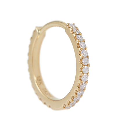 Shop Maria Tash Eternity 18kt Gold Single Hoop Earring With Diamonds In Yellow Gold