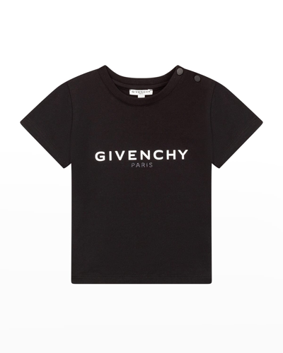 Shop Givenchy Kid's Mini Me  Logo Short-sleeve T-shirt In 09b Black