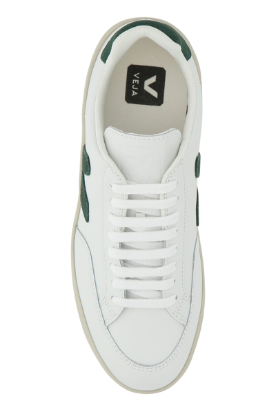 Shop Veja White Leather V-12 Sneakers  White  Donna|uomo 36