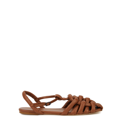 Hereu Cabersa Padded Leather Sandals In Tan