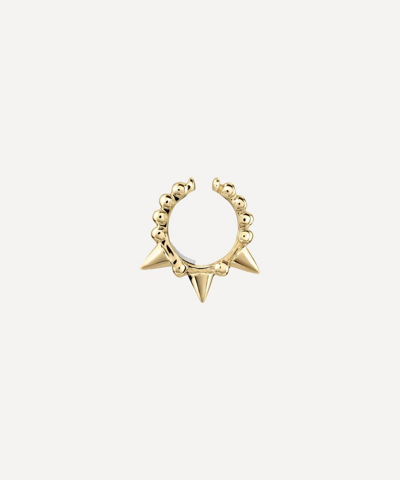 MARIA TASH MARIA TASH 14CT 8MM GRANULATED TRIPLE SHORT SPIKE TASH CUFF EARRING 