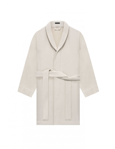 Shop Fear Of God Waffle Cotton Robe In Beige