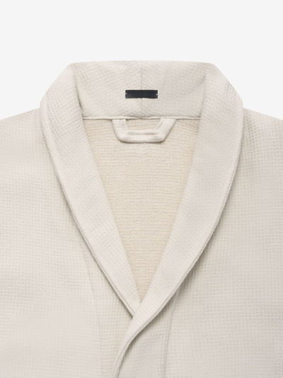 Shop Fear Of God Waffle Cotton Robe In Beige