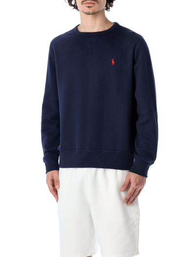 Shop Polo Ralph Lauren Logo Embroidered Long In Navy