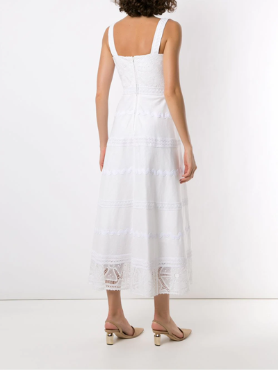 Shop Martha Medeiros Leticia Midi Dress In White