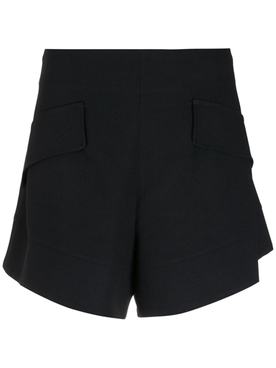 Shop Martha Medeiros Laís Flared Shorts In Black