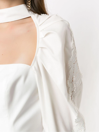 Shop Martha Medeiros Mali Puff-sleeves Blouse In White