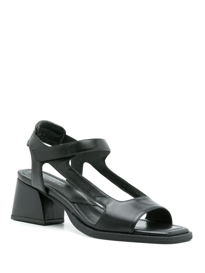 Shop Studio Chofakian Leather Studio 98 Sandals In Black