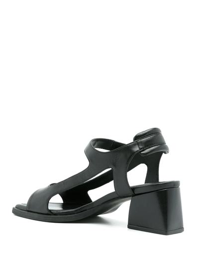 Shop Studio Chofakian Leather Studio 98 Sandals In Black