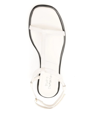 Studio Chofakian Studio 100 Flat Sandals In White
