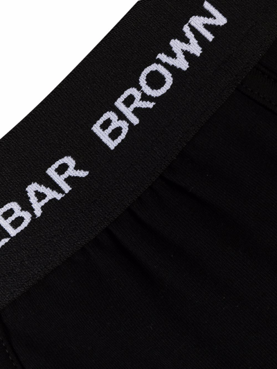 Shop Orlebar Brown Logo-waistband Cotton Briefs In Black