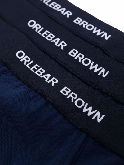 Shop Orlebar Brown Logo-waistband Boxer Set In Blue