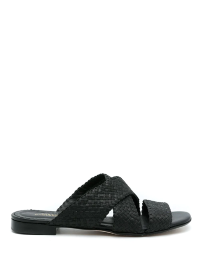 Sarah Chofakian Tristan Open-toe Sandals In Black
