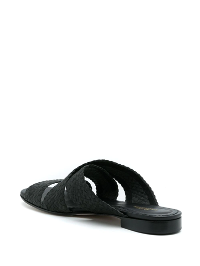Sarah Chofakian Tristan Open-toe Sandals In Black
