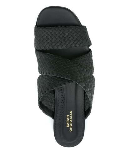 Sarah Chofakian Tristan Open-toe Sandals In Black