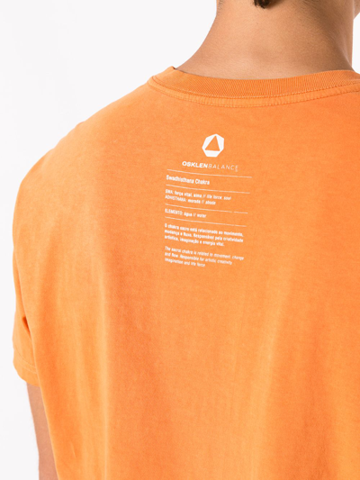 Shop Osklen Graphic-print Cotton T-shirt In Orange