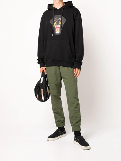 Mostly Heard Rarely Seen 8-bit Rottweiler Graphic-print Pullover Hoodie In Black